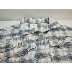 Japna Womens‎ Plaid Flannel Shirt Size Small Long Sleeves Button Up